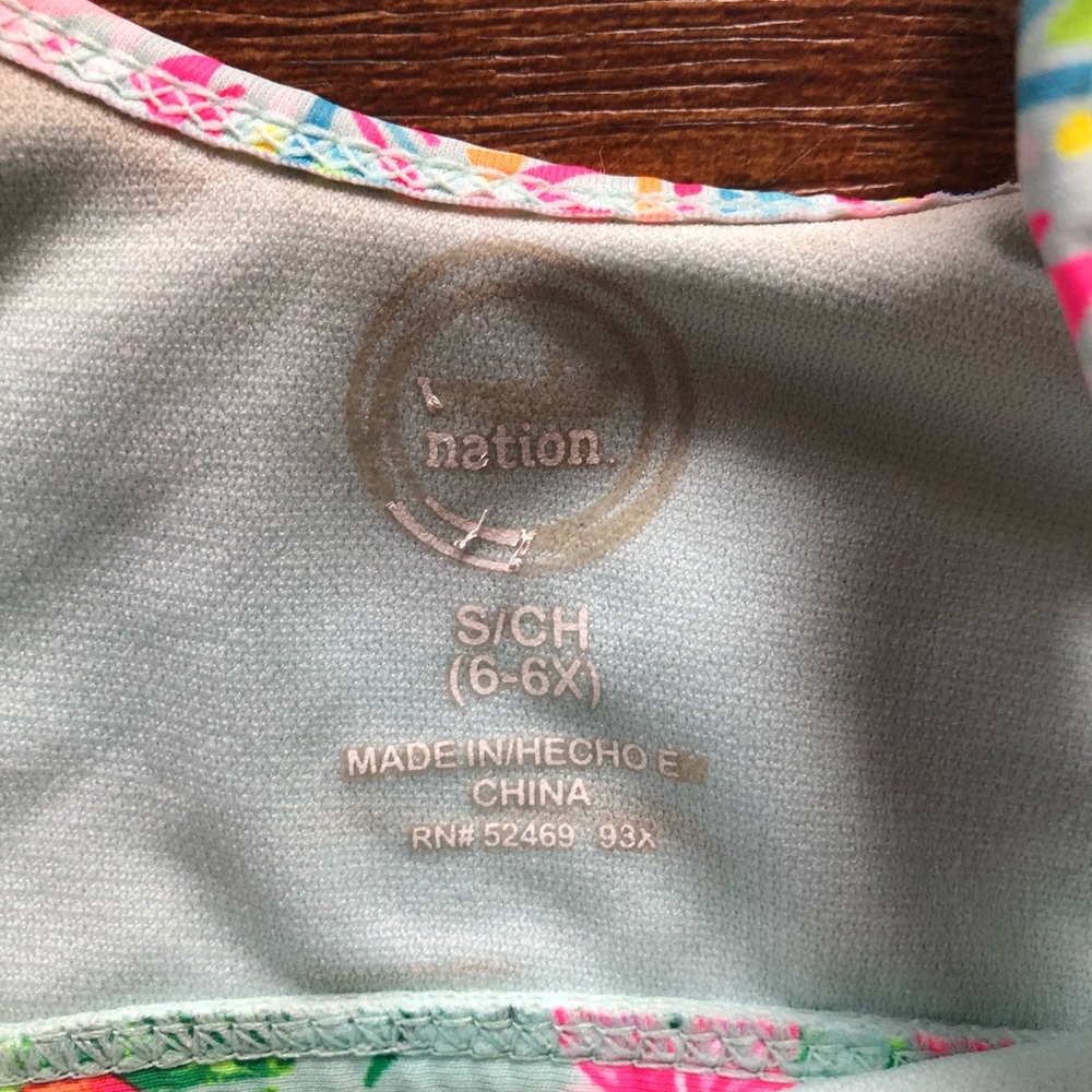 Wonder Nation little girls swimsuit 6/6x - Picture 3 of 4